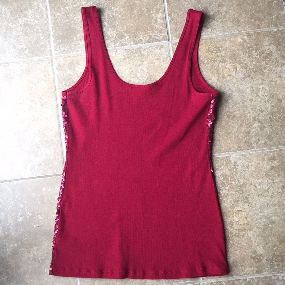 Red Express Sequin Top - Picture 2 of 2